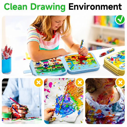 Magic Water Painting & Doodle Book Set for Kids