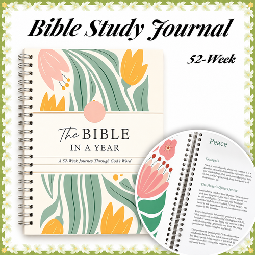 The Bible In A Year: 52-Week Guided Study Journal